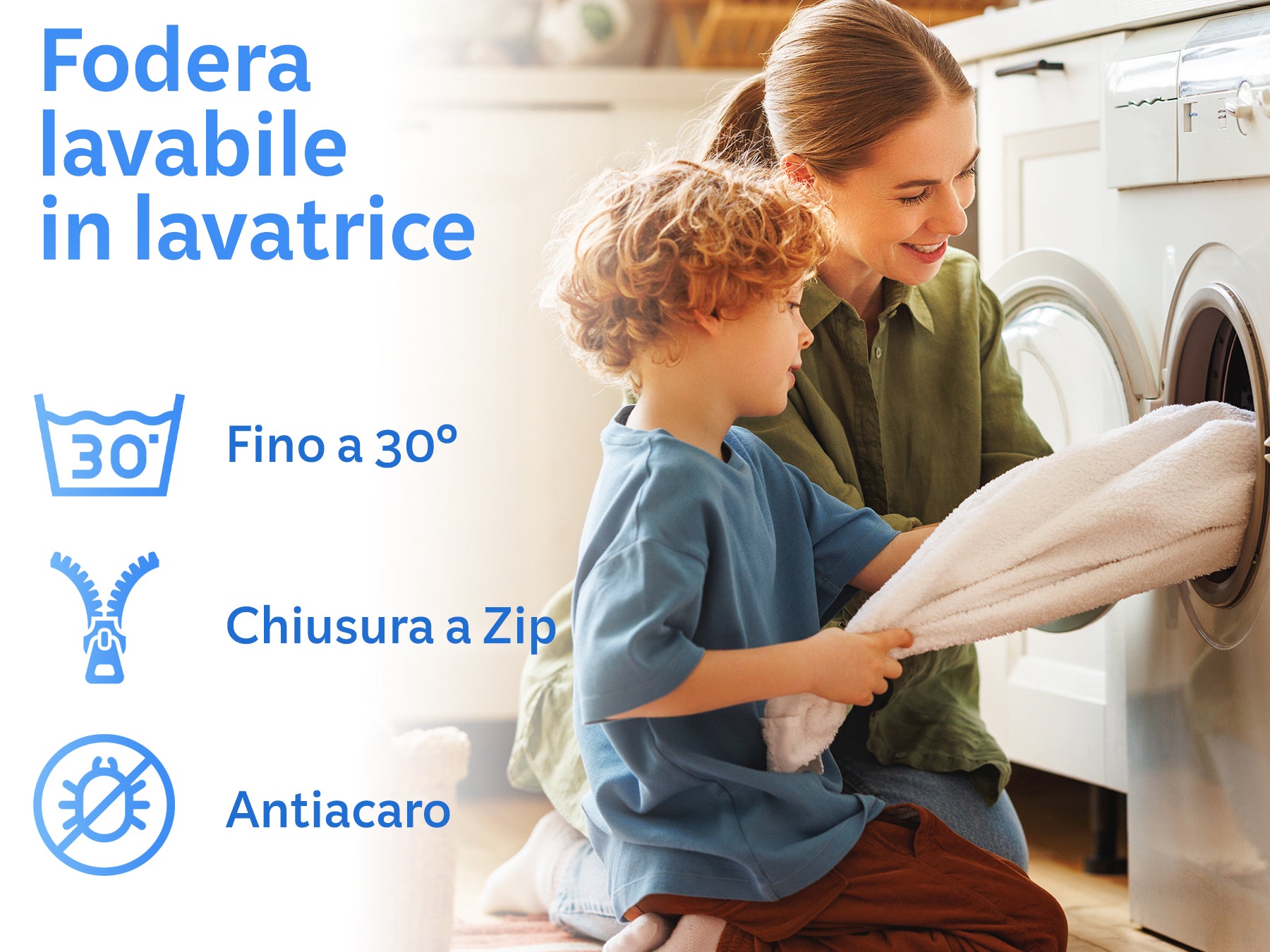 Materasso Sfoderabile con Zip in Waterfoam ad Alta Densità Rivestimento Aloe Vera