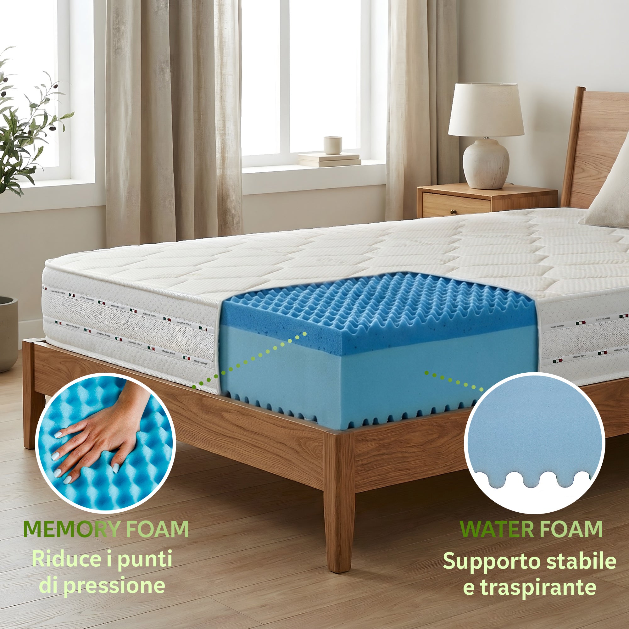 Materasso "DALIA" in Memory Foam H24