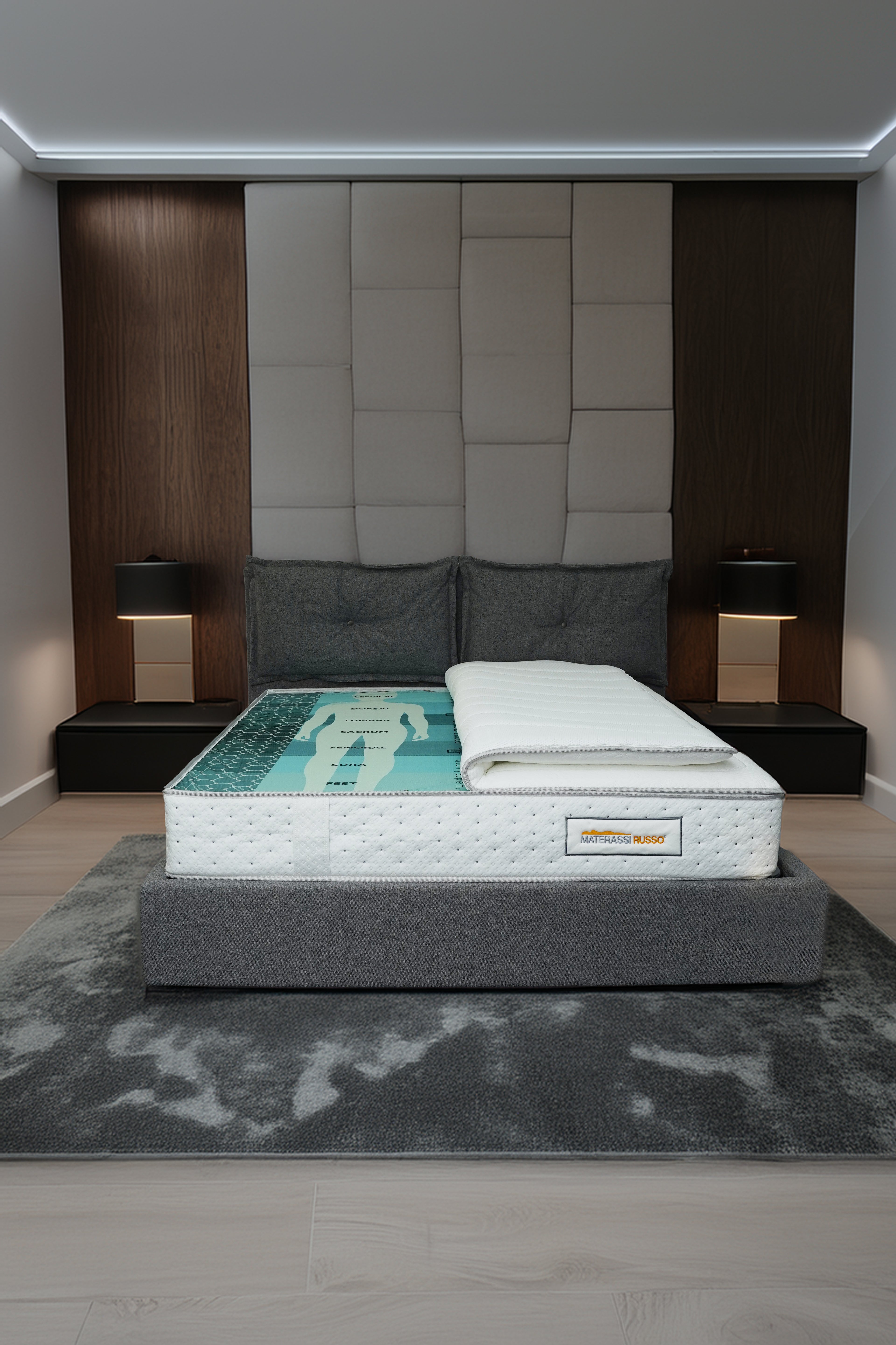 Materasso "Selene" Termofuso Bi-Materiale – Comfort Ergonomico per Tutte le Stagioni