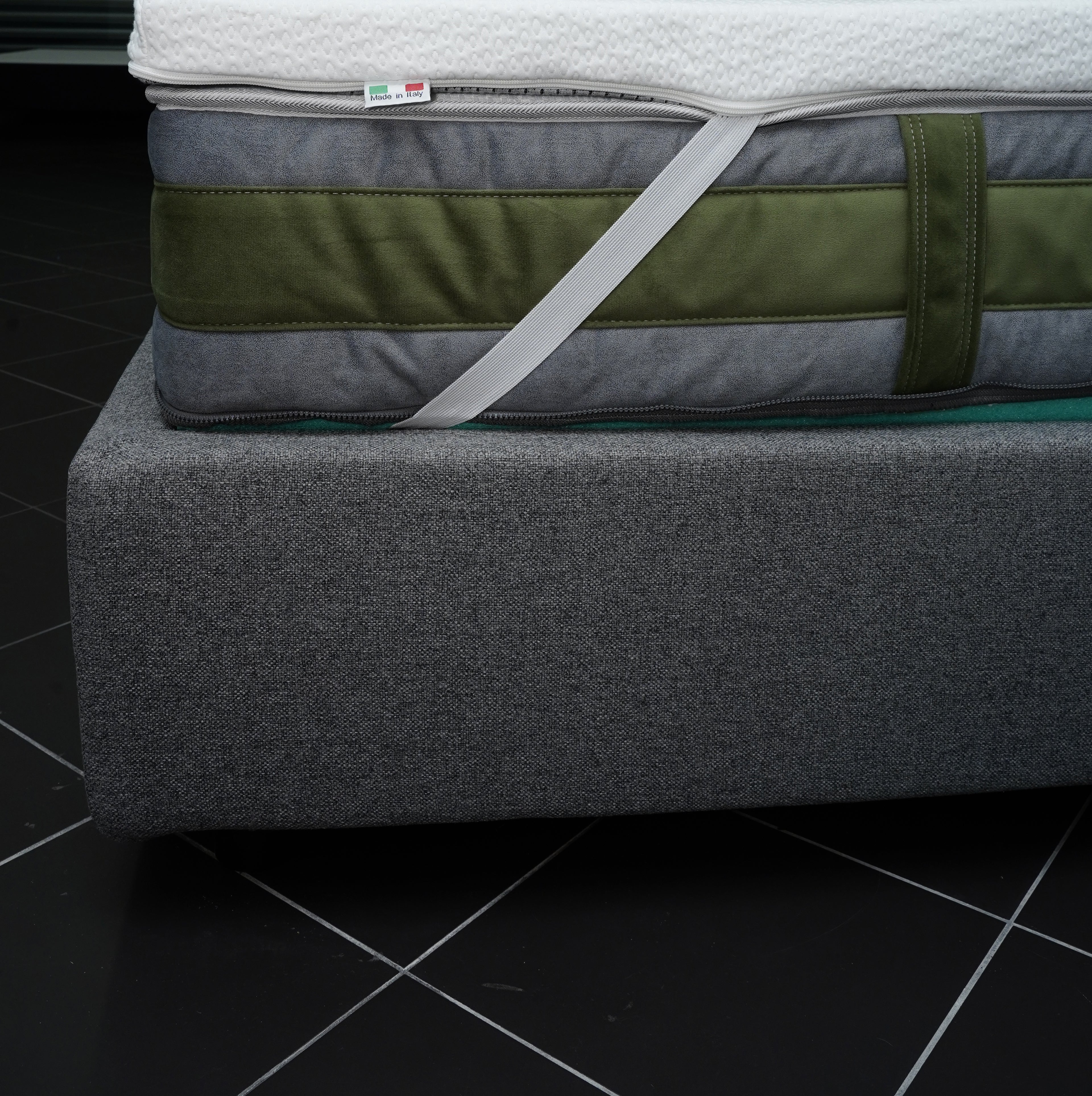 Copertura per Topper in Aloe Vera con Cerniera e 4 Elastici