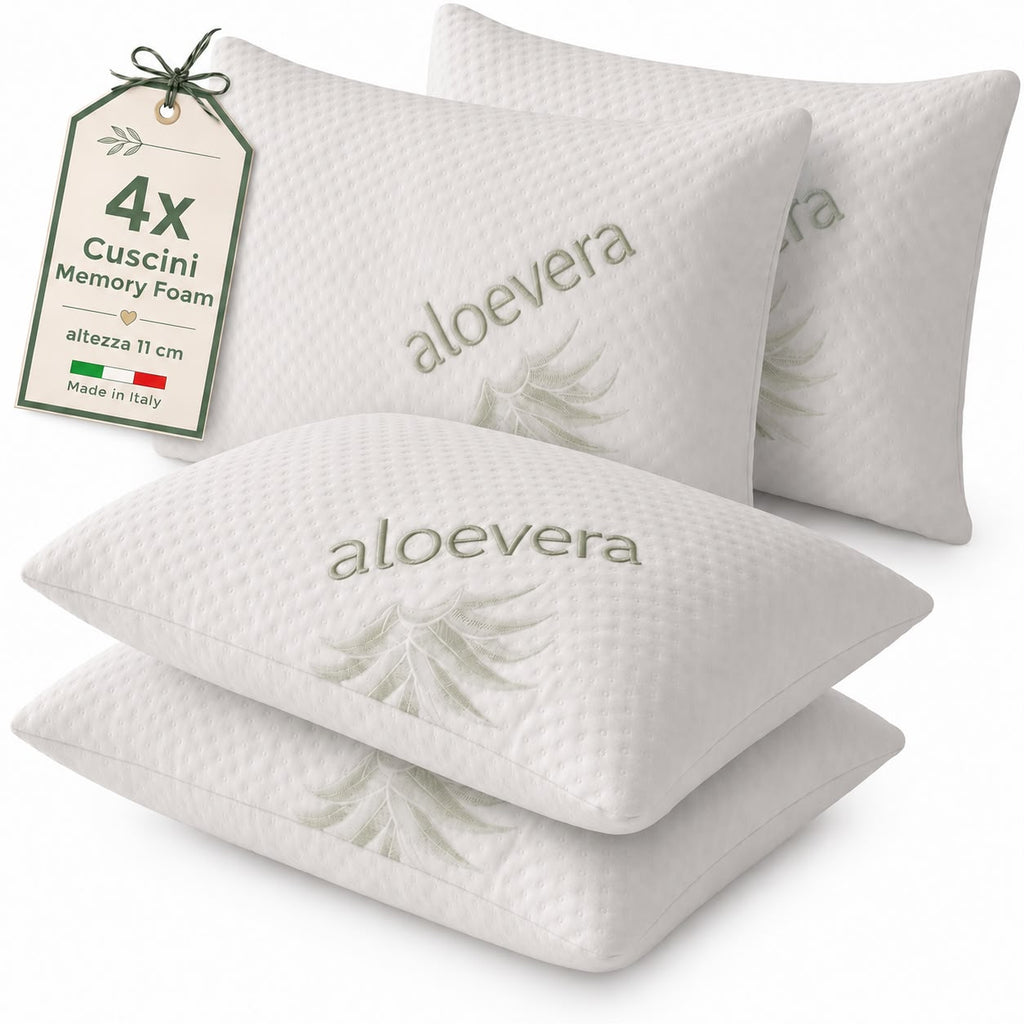 Set da 4 cuscini "Saponetta" in Memory Foam Alto 11 cm