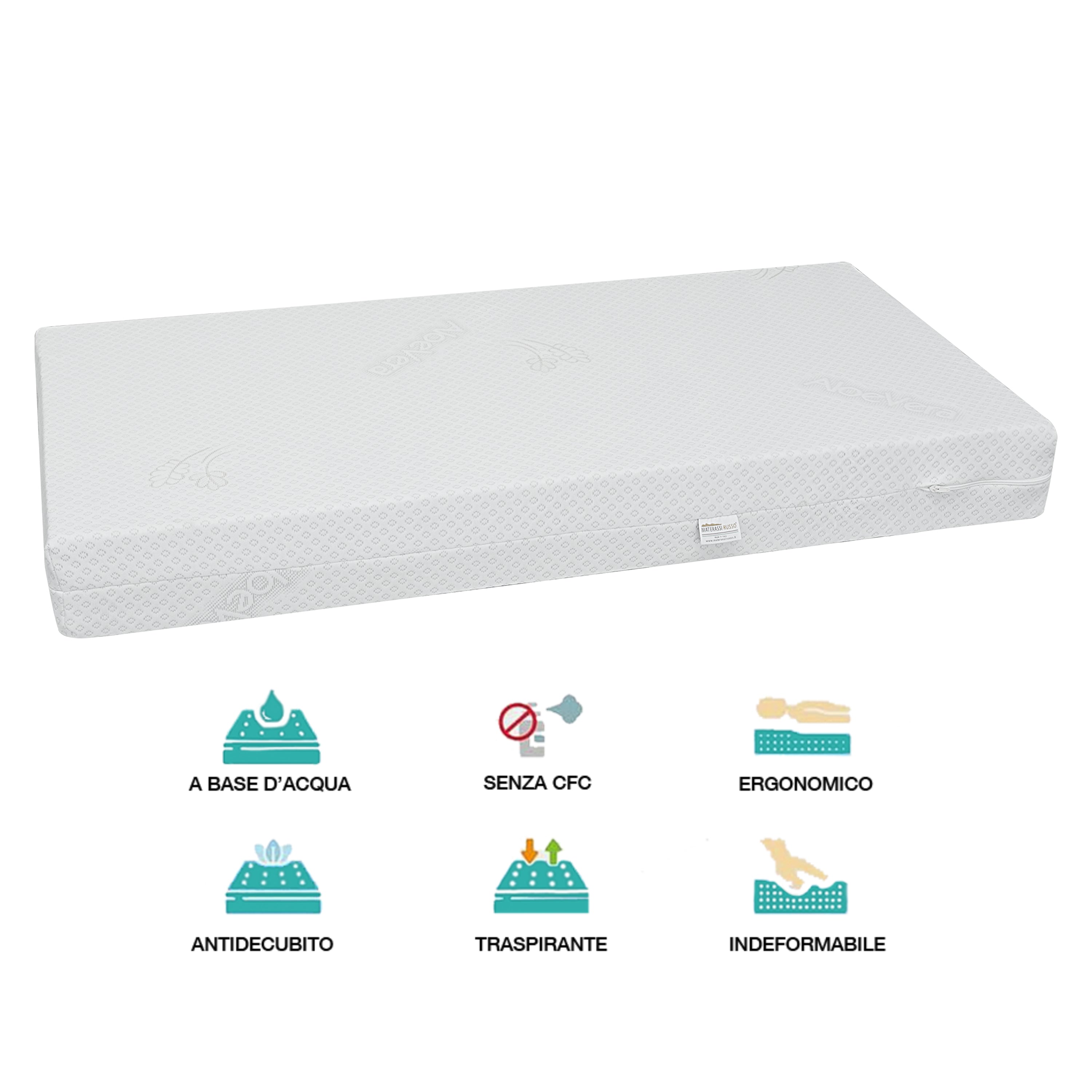 Culla "Baby"  sfoderabile con zip in tessuto Aloe Vera